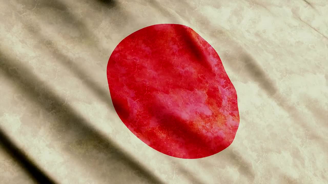 Stock Video Japan Flag Viewed In Detail Animated Wallpaper - Free Download