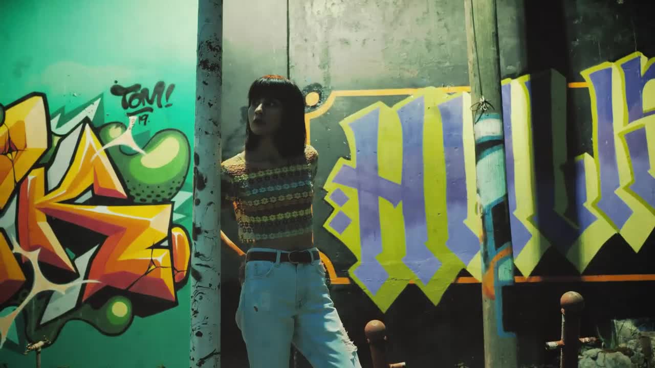 Free Stock Video Urban Woman Near Wall With Graffiti Live Wallpaper - Free Download