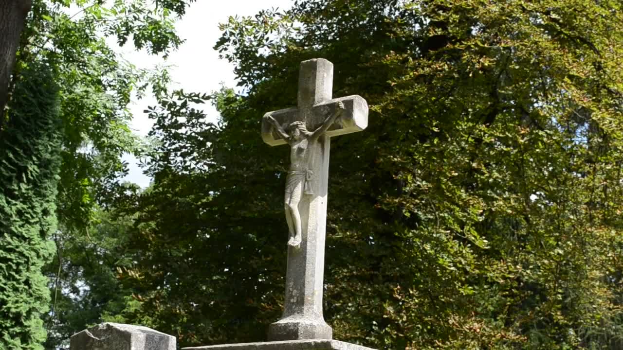 Video Stock Christian Statue In A Cemetery Live Wallpaper For PC - Free Download