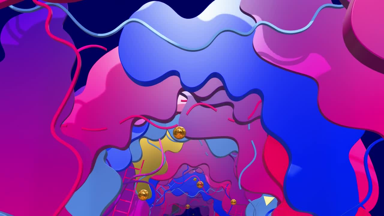 Stock Video Descending Platforms In The Form Of Colored Clouds Live Wallpaper For PC - Free Download