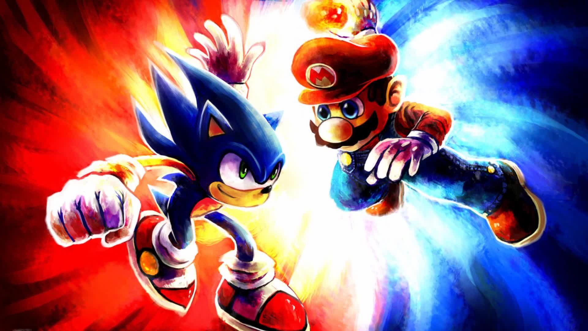 Sonic  Mario  Artwork  Live  Wallpaper - Free Download