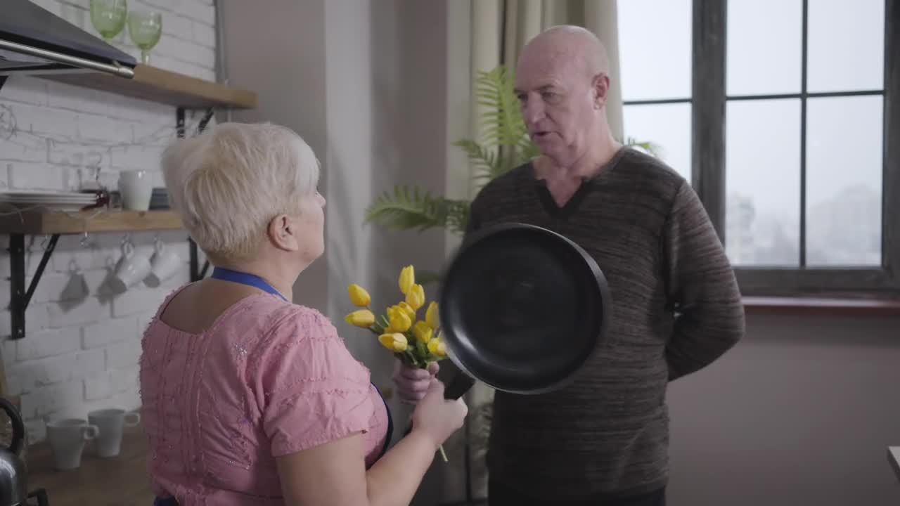 Stock Video Grandma Threatens Grandpa With Frying Pan Live Wallpaper For PC - Free Download