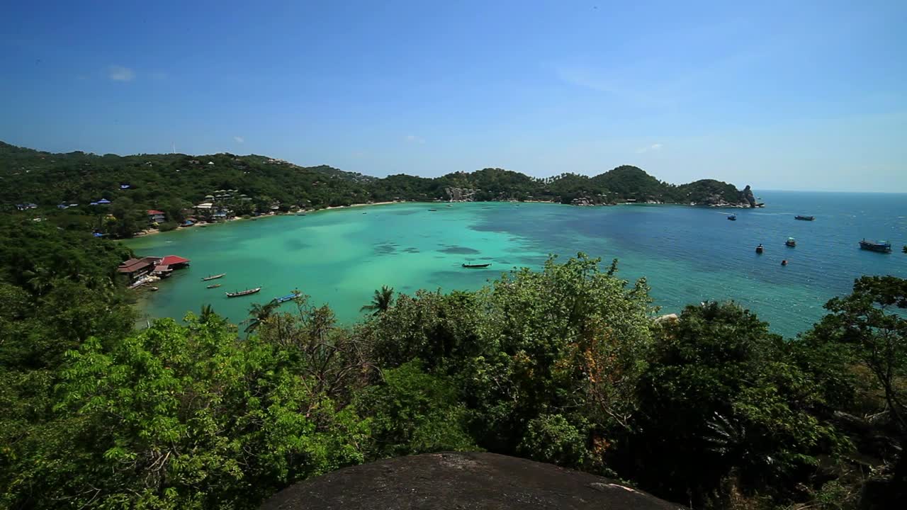 Stock Video Panoramic View Of A Paradisiacal Beach Live Wallpaper - Free Download
