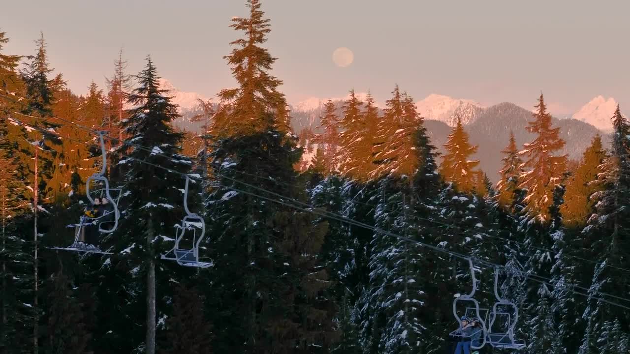 Video Stock Chairs Of A Cable Car In A Canadian Forest Live Wallpaper For PC - Free Download