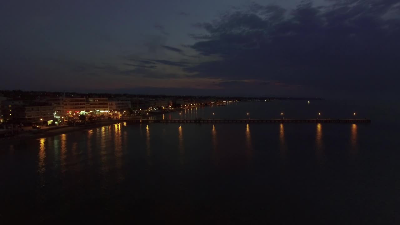 Stock Video Lights Around The Waterfront Animated Wallpaper - Free Download