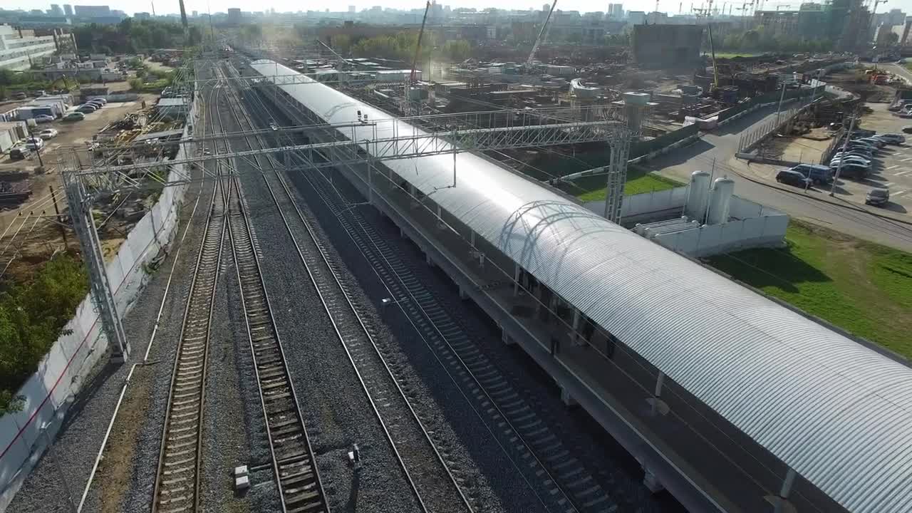 Free Video Stock train heading towards the city outskirts Live Wallpaper - Free Download