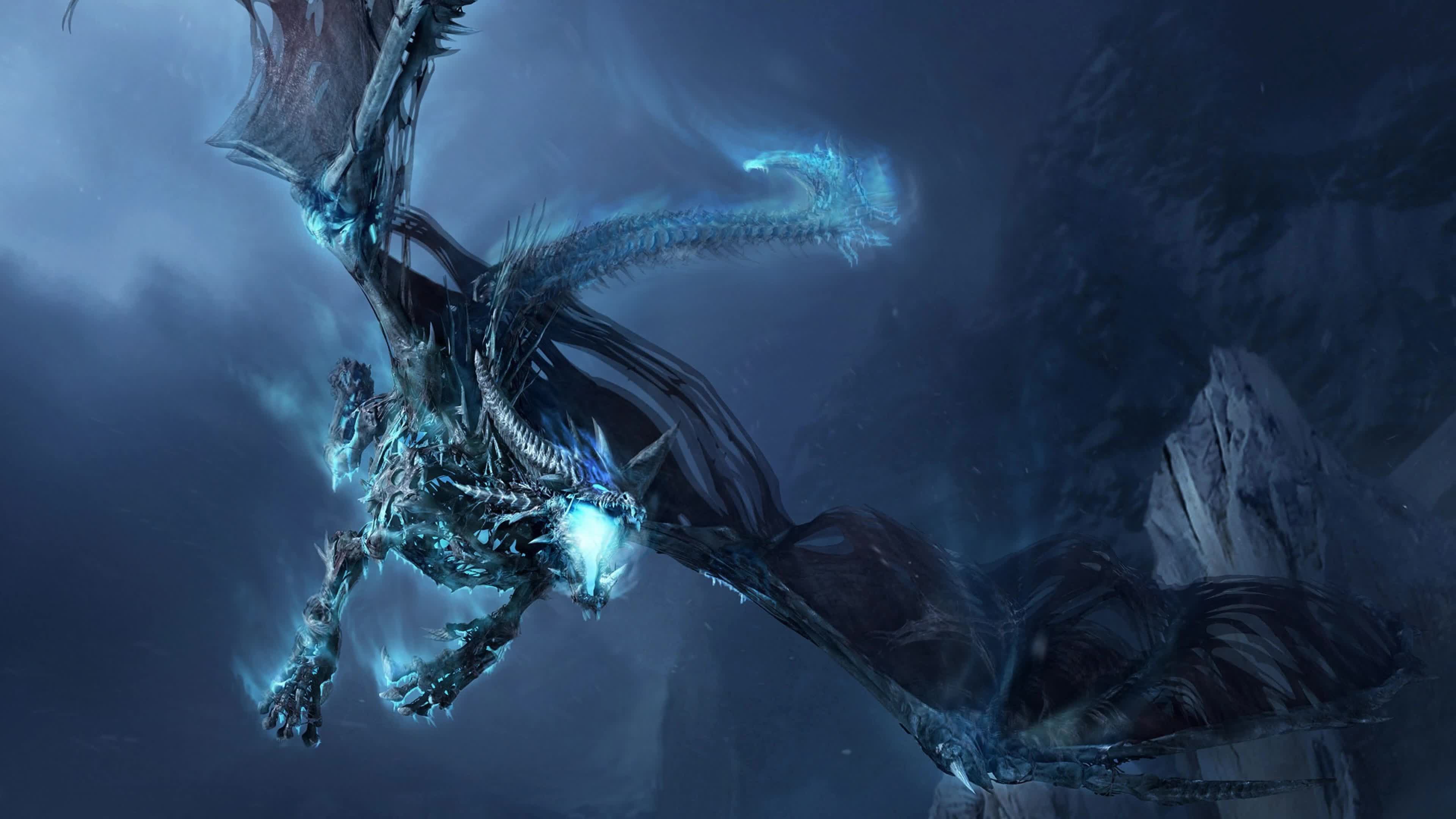 Blue  Dragon  Big  Wings  Got  Live  4K  Wallpaper - Free Download