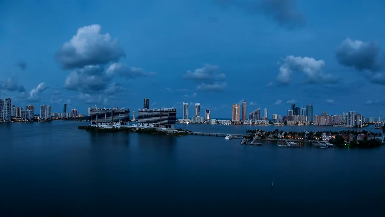 Free Video Stock timelapse over a bay in miami Live Wallpaper - Free Download