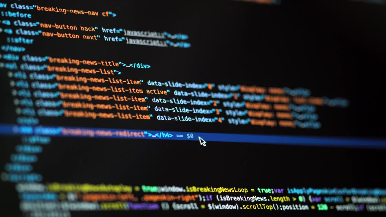 Stock Video Computer Code In The Screen Live Wallpaper For PC - Free Download