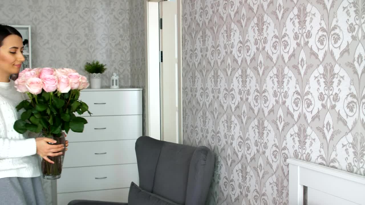 Free Stock Video Woman Decorates Her Room With Flowers Live Wallpaper - Free Download