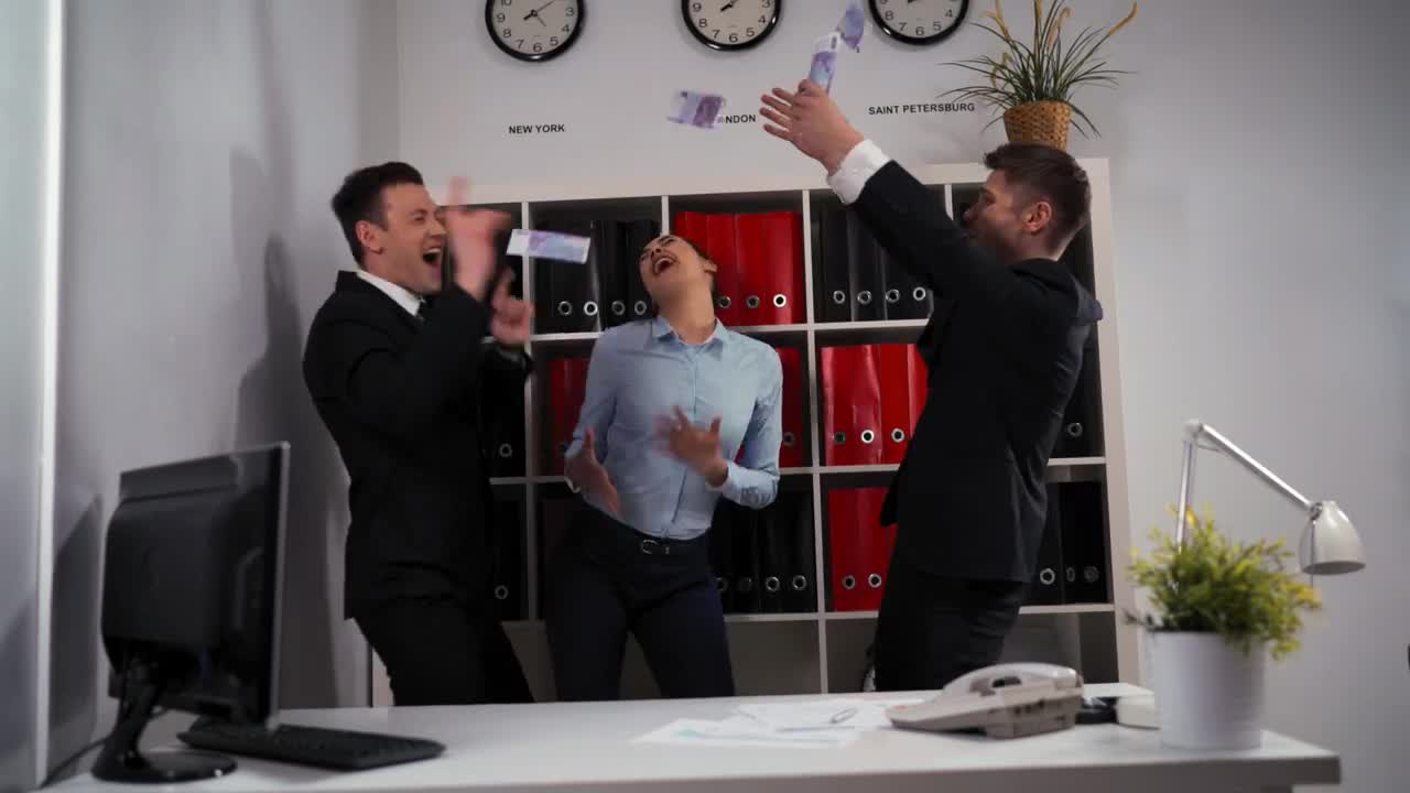 Stock Video Office Workers Partying And Dancing Live Wallpaper - Free Download