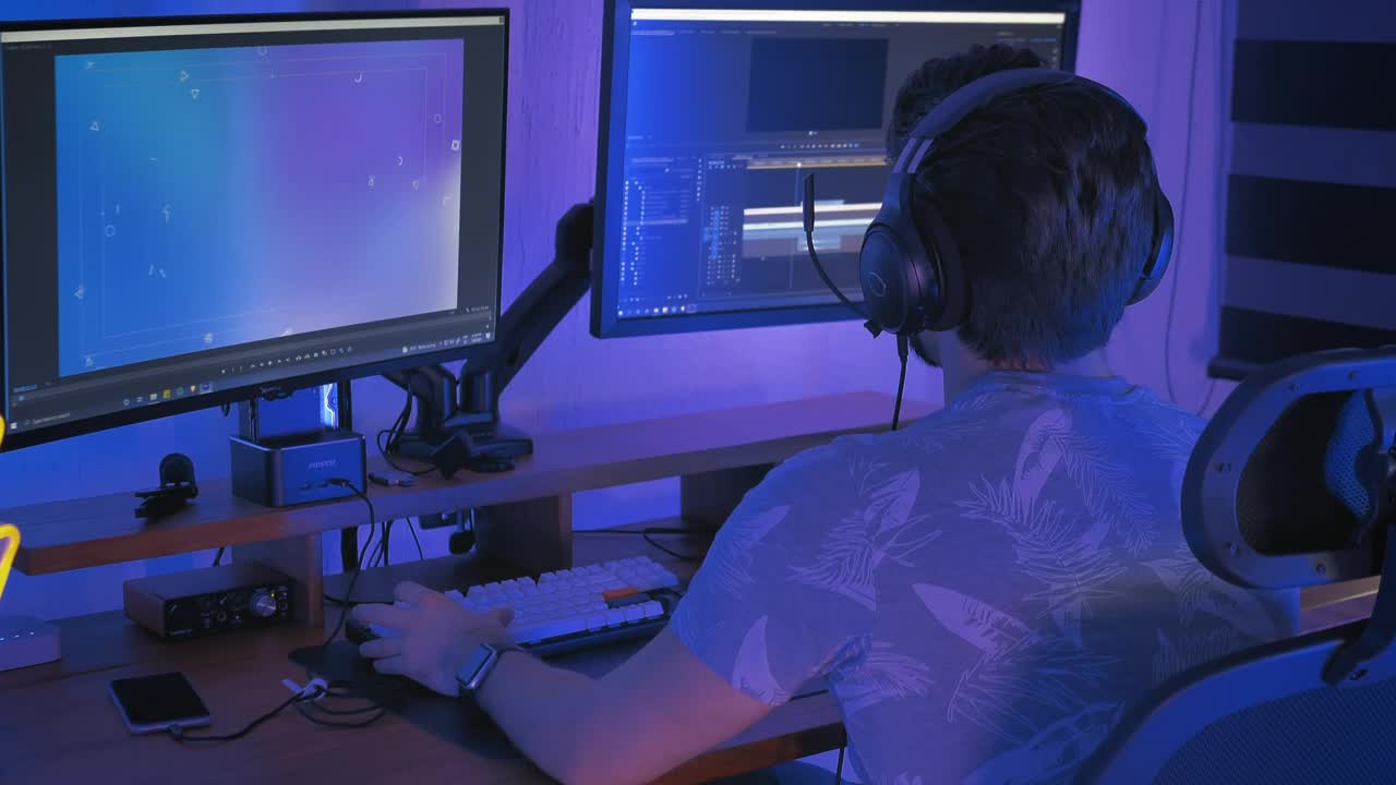 Free Stock Video Youtuber Editing A Video Live Wallpaper - Free Download