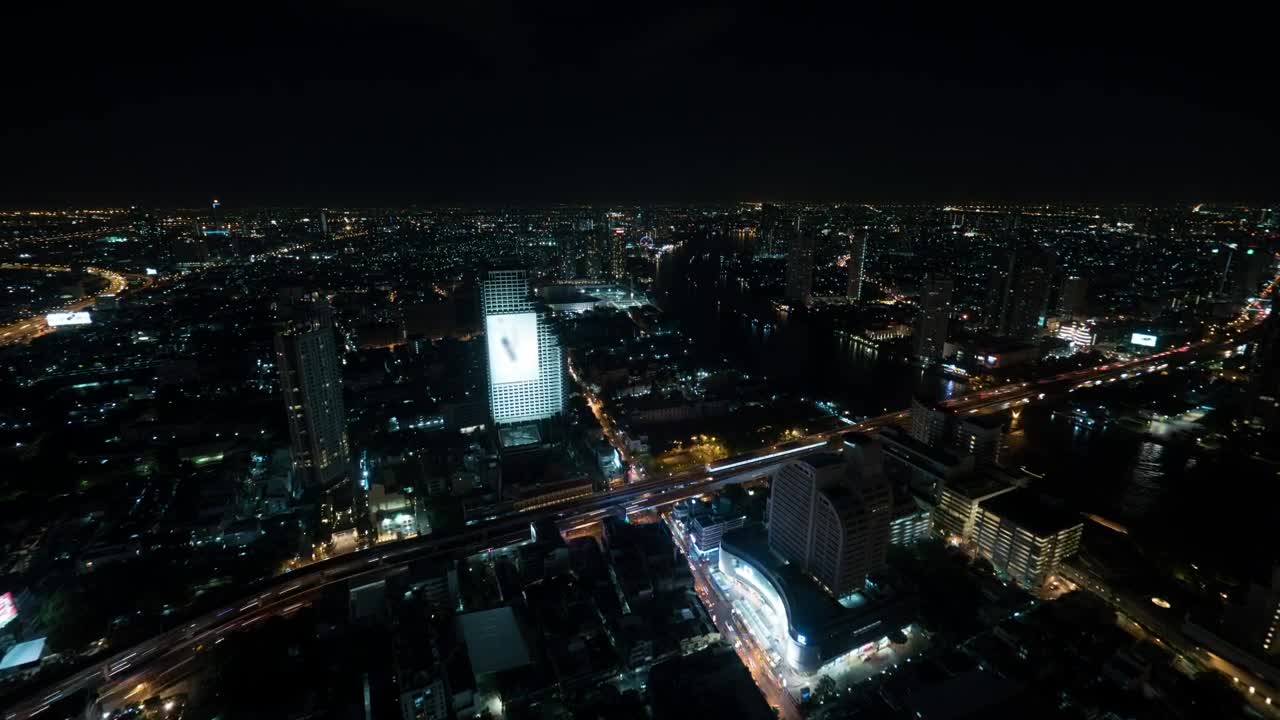 Stock Video Night Lights Throughout Bangkok Live Wallpaper - Free Download