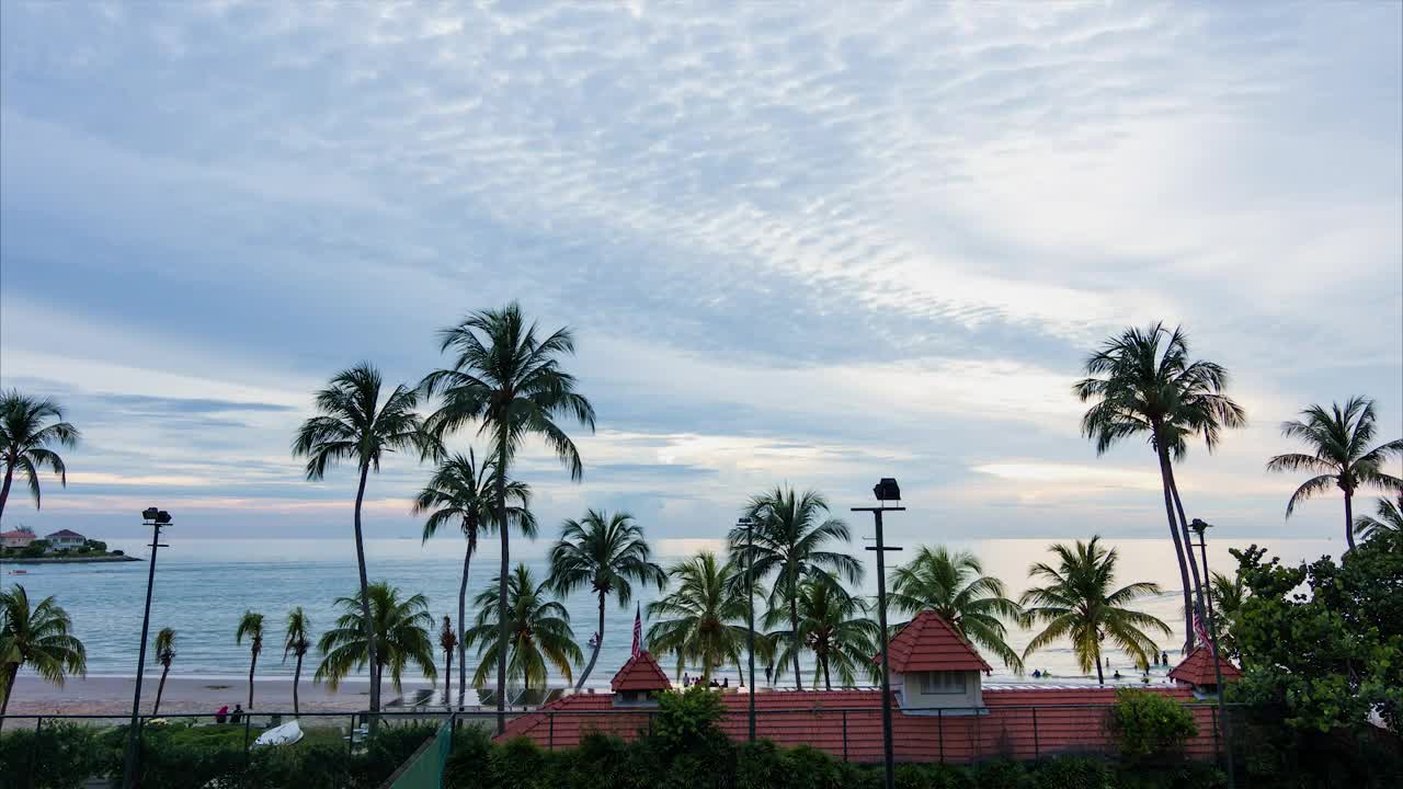 Stock Video Darkness Setting In On A Tropical Beach Live Wallpaper For PC - Free Download