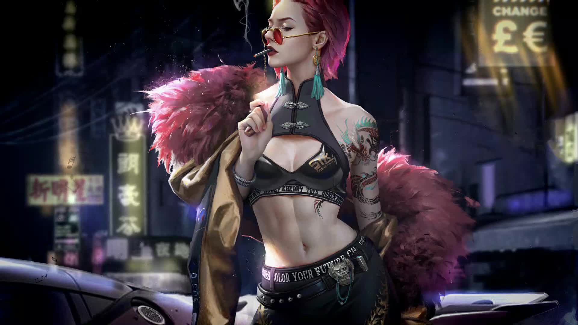 Kuo Cyberpunk 2077 Girl Live Wallpaper  - Free Download