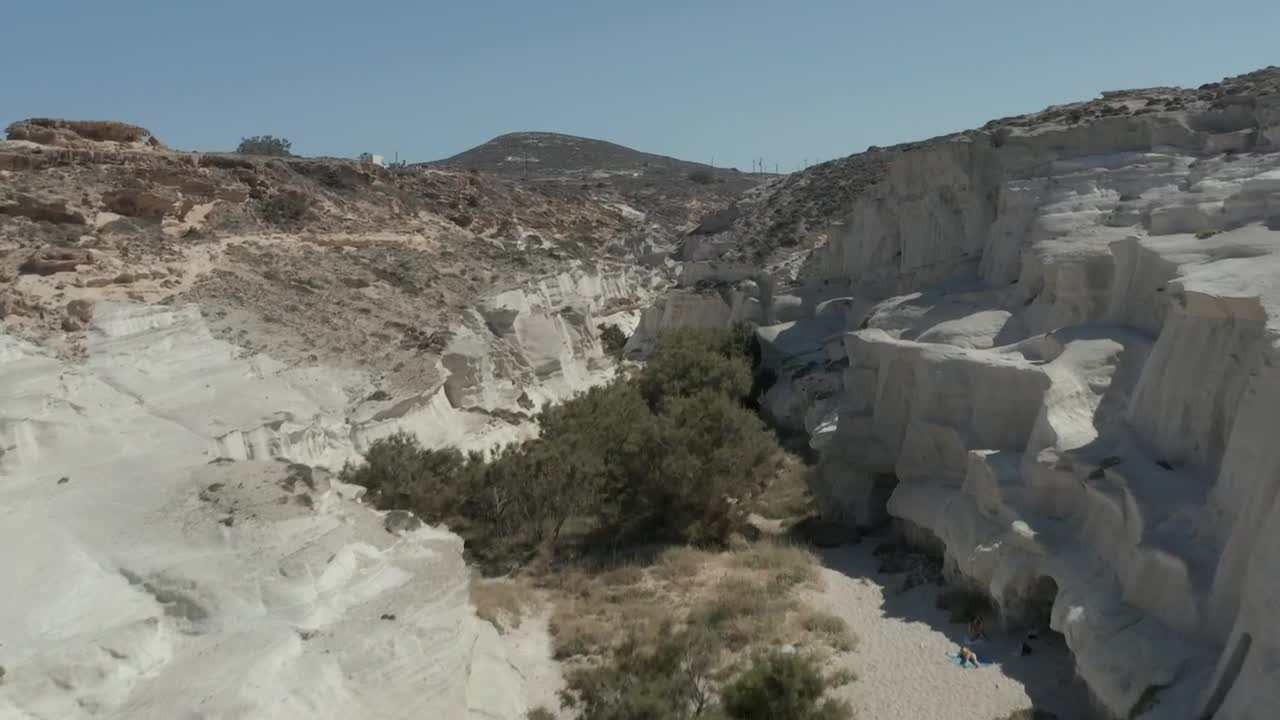 Stock Video Crossing Sarakiniko Lunar Volcanic Canyon Live Wallpaper For PC - Free Download