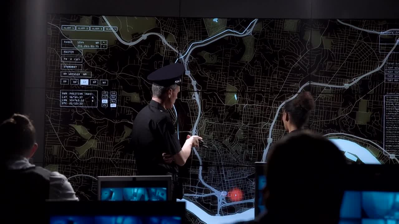 Video Stock Policemen In Front Of An Interactive Map Live Wallpaper Free - Free Download