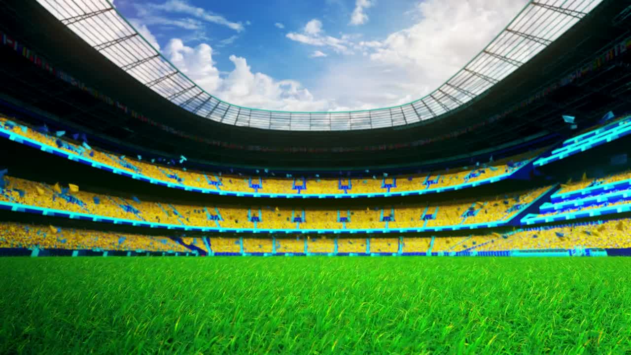 Free Video Stock Stadium Packed With Public Dressed In Yellow Uniform Live Wallpaper - Free Download
