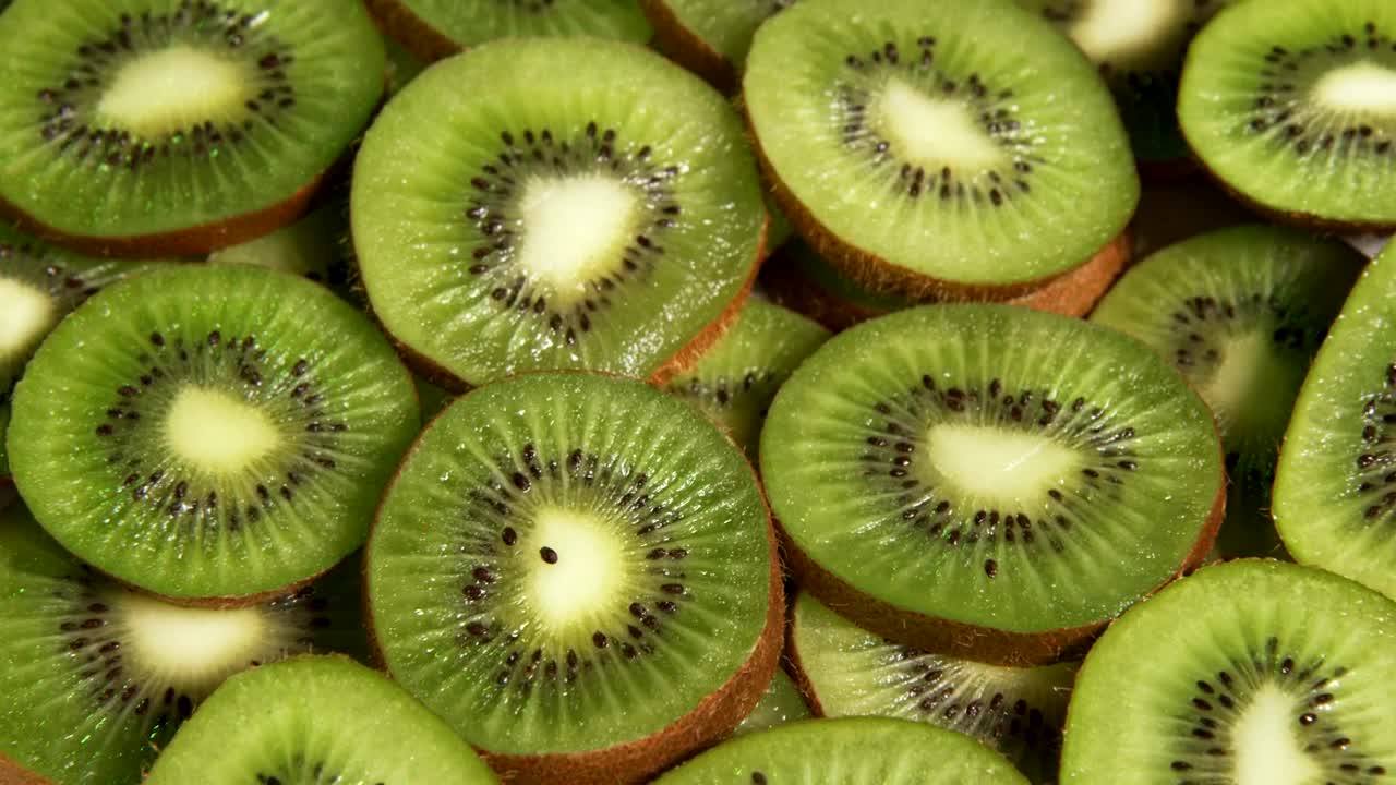 Stock Video Kiwi Fruit Slices Spinning On A Plate Animated Wallpaper - Free Download