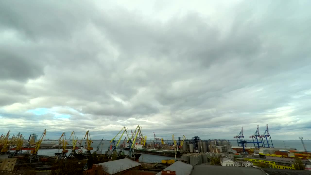 Stock Video Moving Cranes A Trading Port Time Lapse Live Wallpaper - Free Download