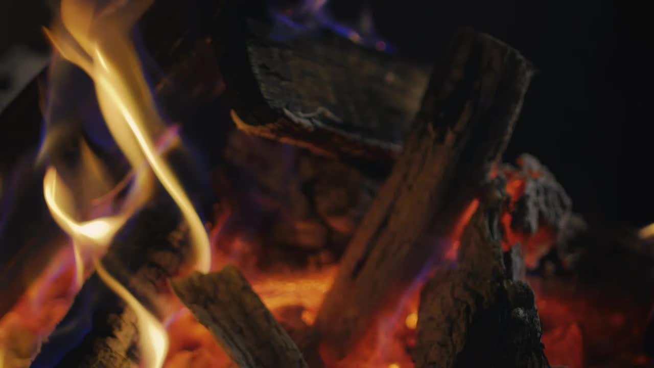 Stock Video Firewood Burning In A Campfire Live Wallpaper For PC - Free Download