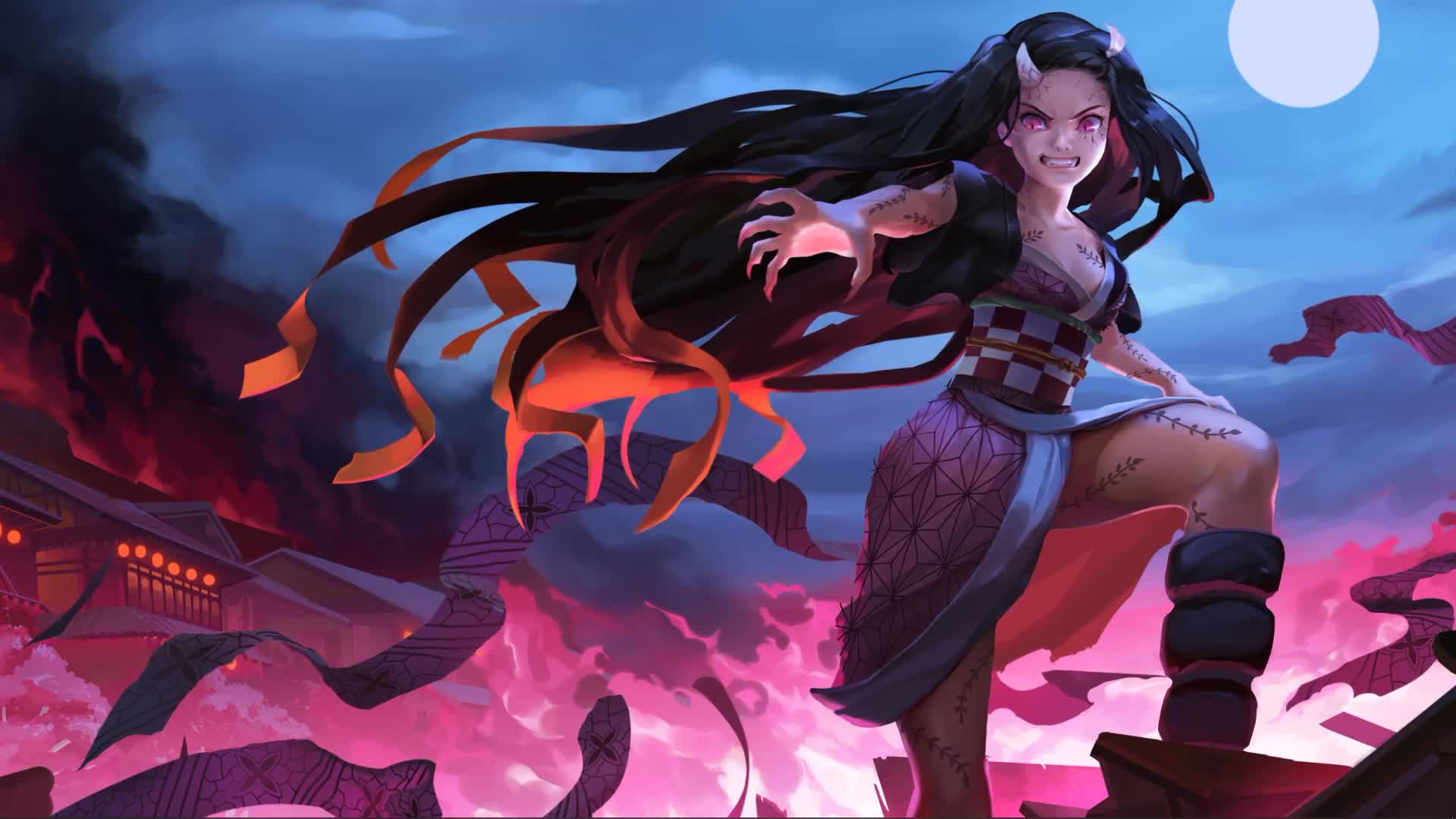 Demon Slayer Girl Anime Live Wallpaper - Free Download