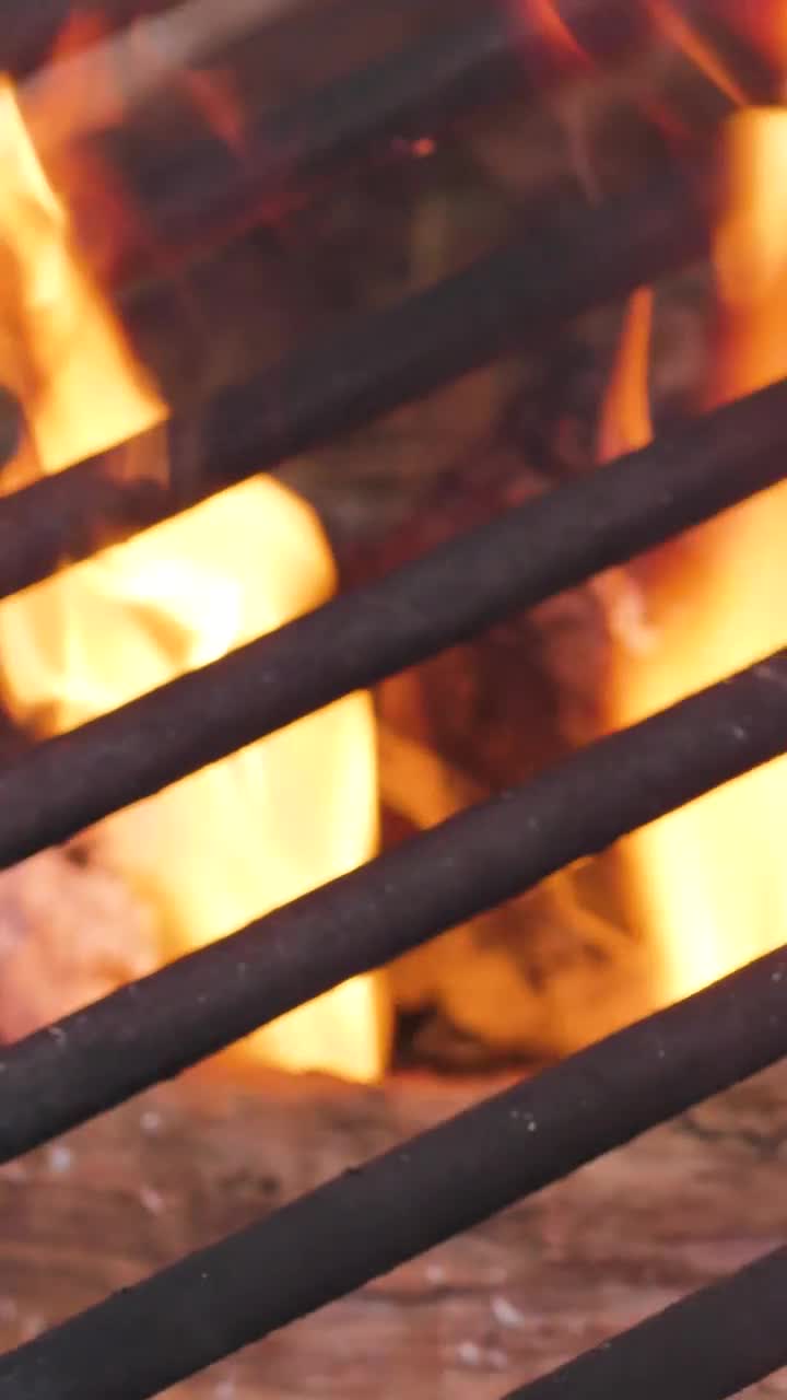 Stock Video Flames Burning Inside A Bbq Grill Live Wallpaper For PC - Free Download