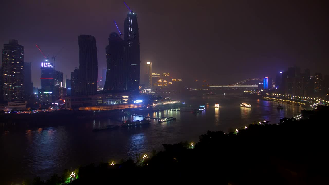 Video Stock Chongqing Cityscape At Night Live Wallpaper For PC - Free Download