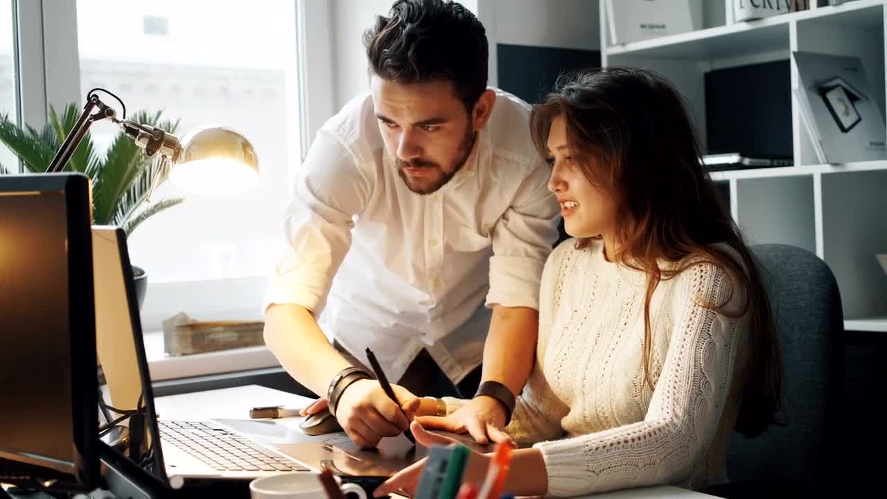 Stock Video Graphic Designers Working Together Live Wallpaper For PC - Free Download
