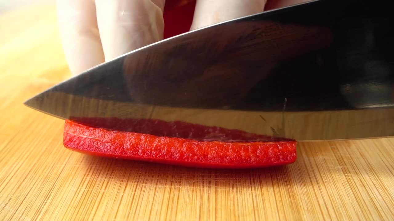 Video Stock Chef Cutting A Pepper Live Wallpaper For PC - Free Download