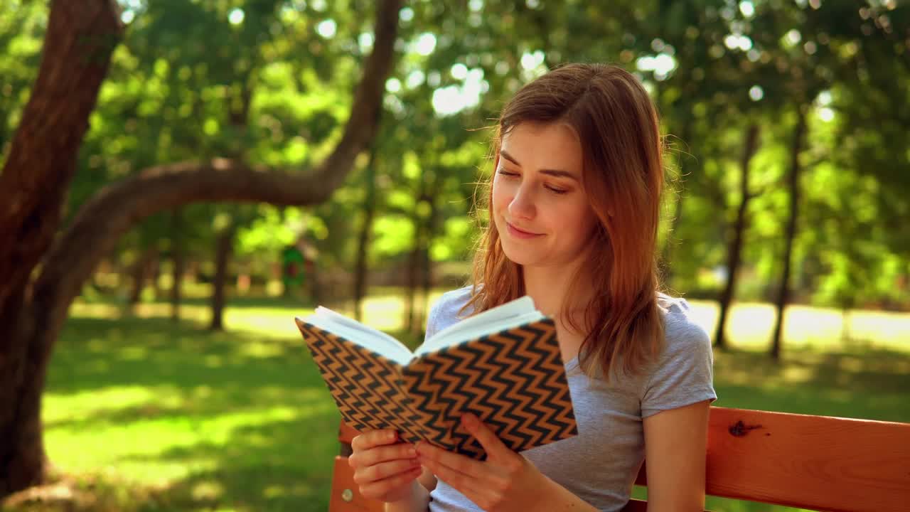 Stock Video Girl Reading A Book In Nature Live Wallpaper For PC - Free Download