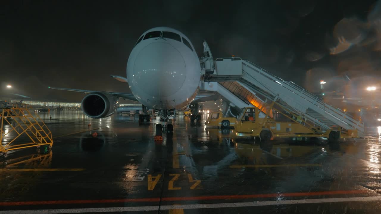 Video Stock Plane Parked With Stairs Attached Live Wallpaper Free - Free Download