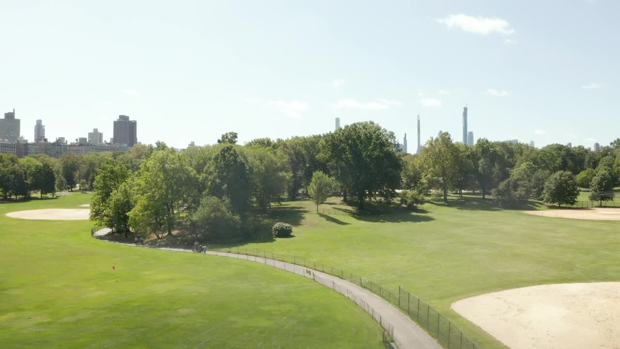 Stock Video Beautiful Gardens In Central Park With Skyline View Live Wallpaper For PC - Free Download