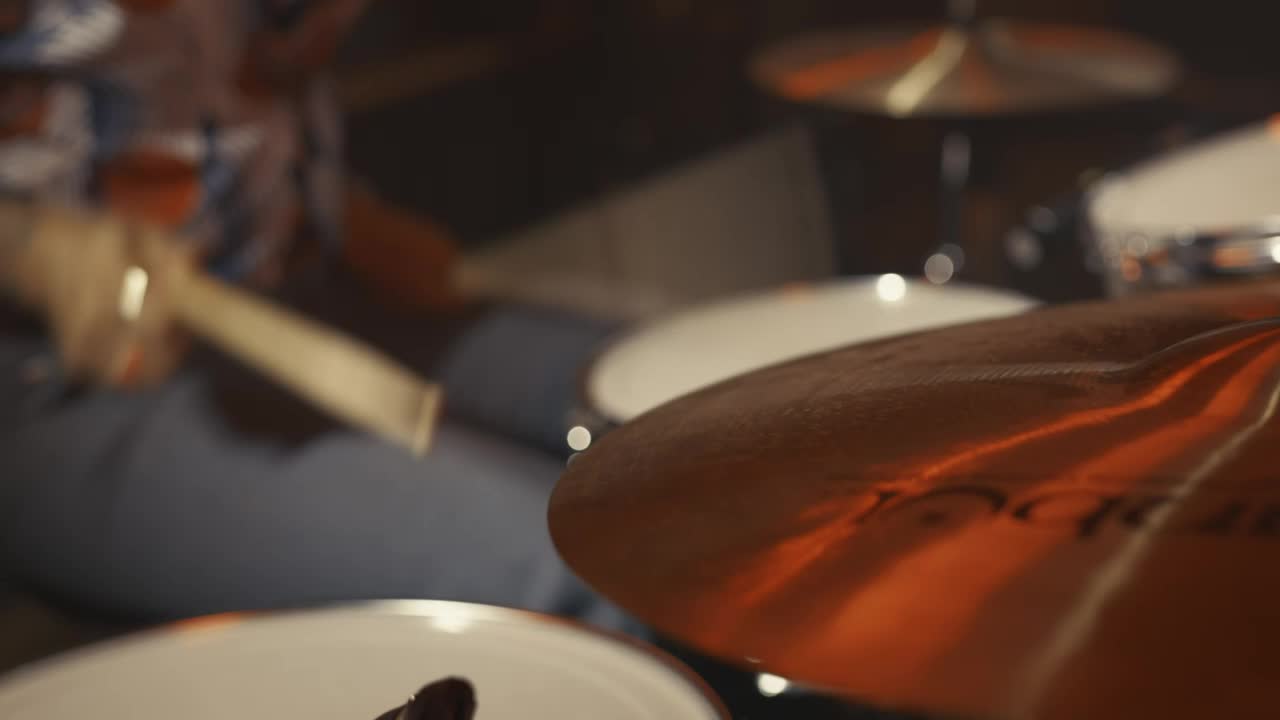 Stock Video Man Passionately Playing The Drum Animated Wallpaper - Free Download