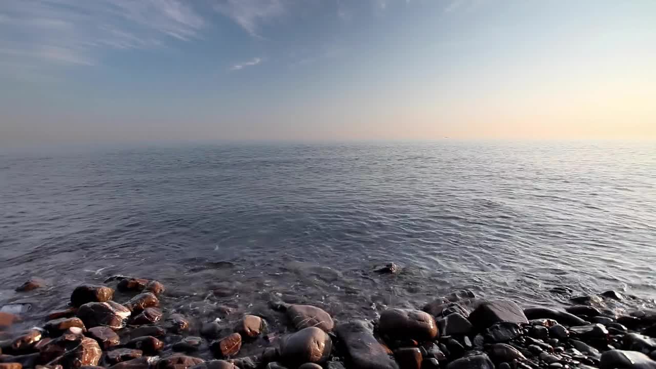 Free Stock Video Waves Reaching The Rocky Seashore At Sunset Live Wallpaper - Free Download