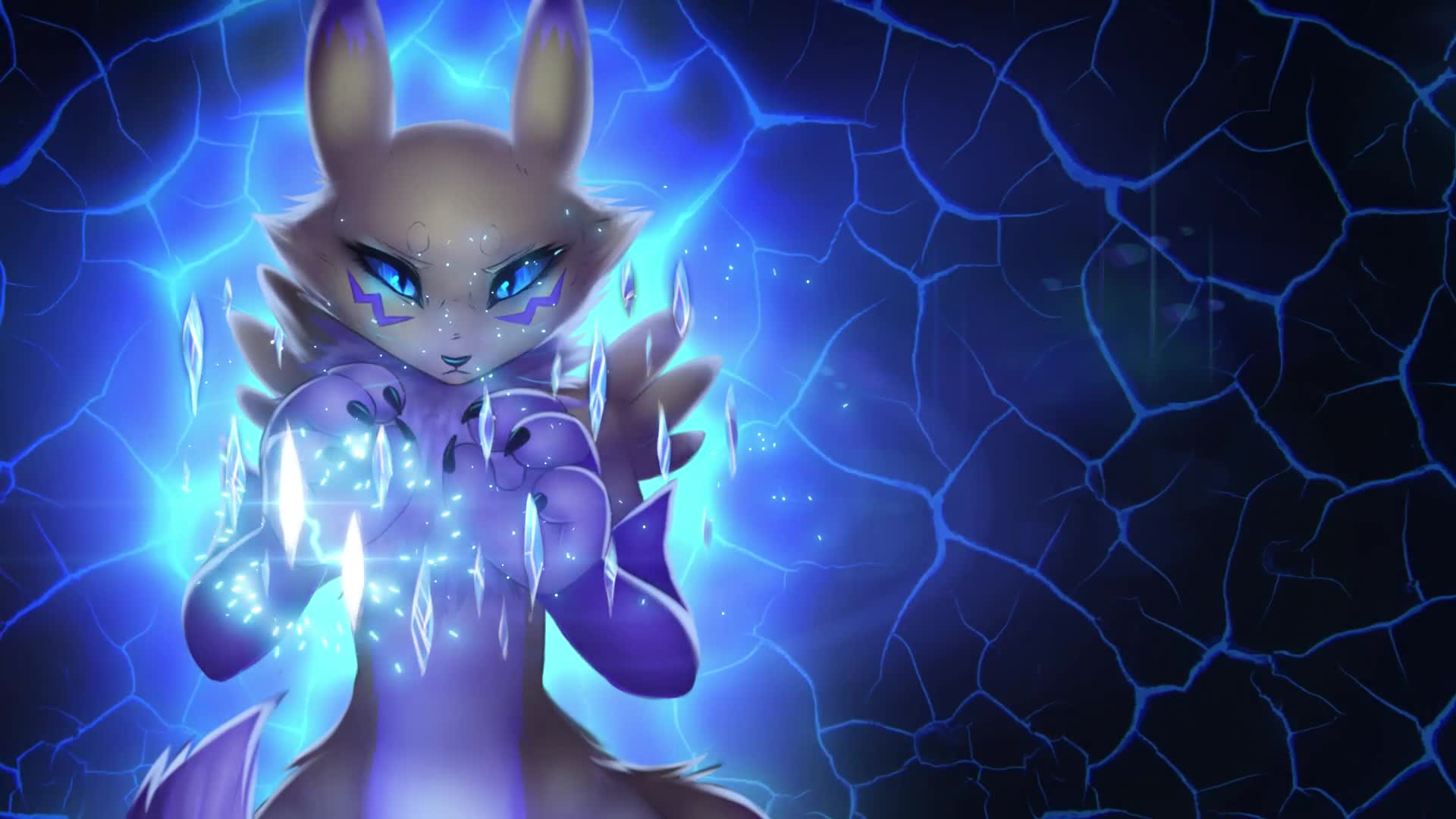 Digimon Renamon Crystals Live Wallpaper - Free Download
