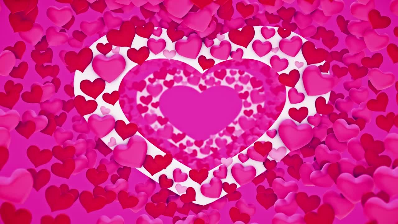 Stock Video Heart Shaped Tunnel Full Of D Hearts Animated Wallpaper - Free Download