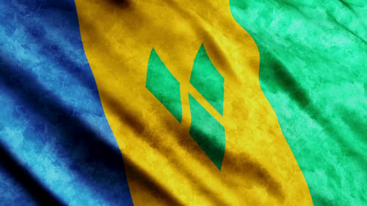 Free Stock Video Saint Vincent And The Grenadines D Flag Waving Live Wallpaper - Free Download