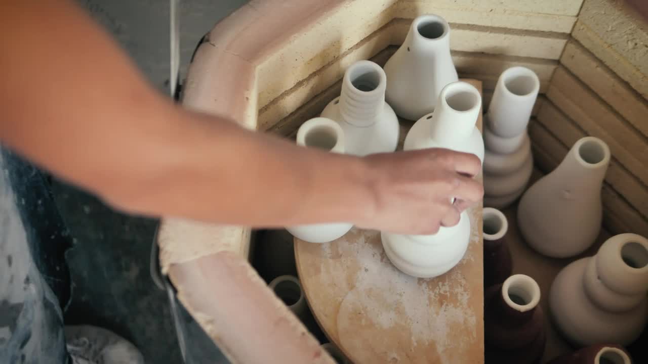 Video Stock Ceramic Artist Preparing An Oven Live Wallpaper For PC - Free Download