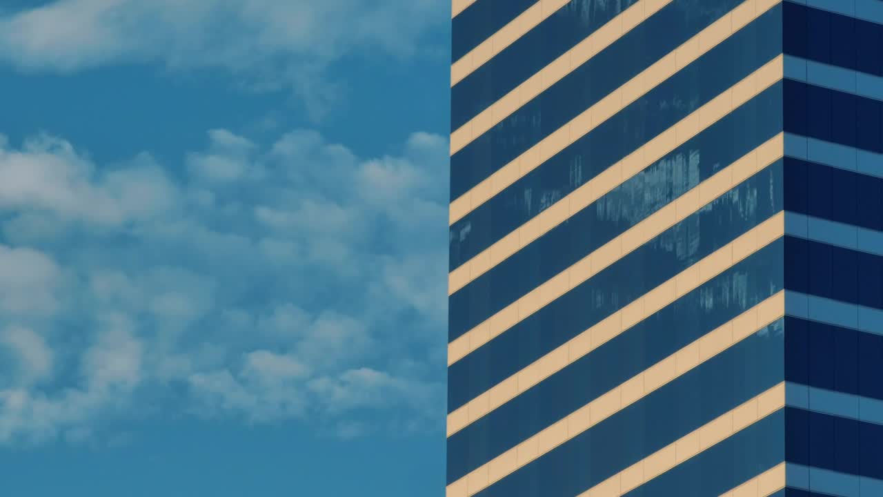 Free Video Stock symmetrical composition of a building and the sky Live Wallpaper - Free Download