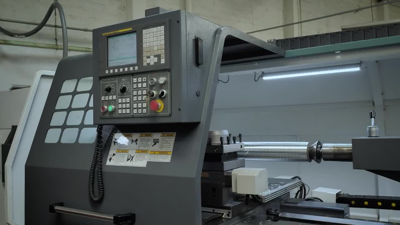 Stock Video Industrial Cutter And Its Control Panel Animated Wallpaper - Free Download