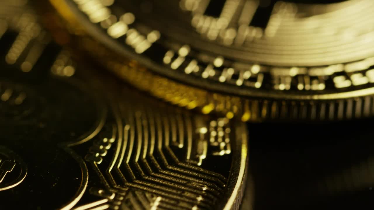 Stock Video Details Of Golden Bitcoin Coins Live Wallpaper For PC - Free Download