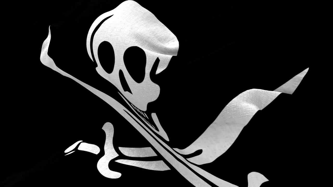 Video Stock Pirate Flag Waving In Slow Motion Live Wallpaper Free - Free Download