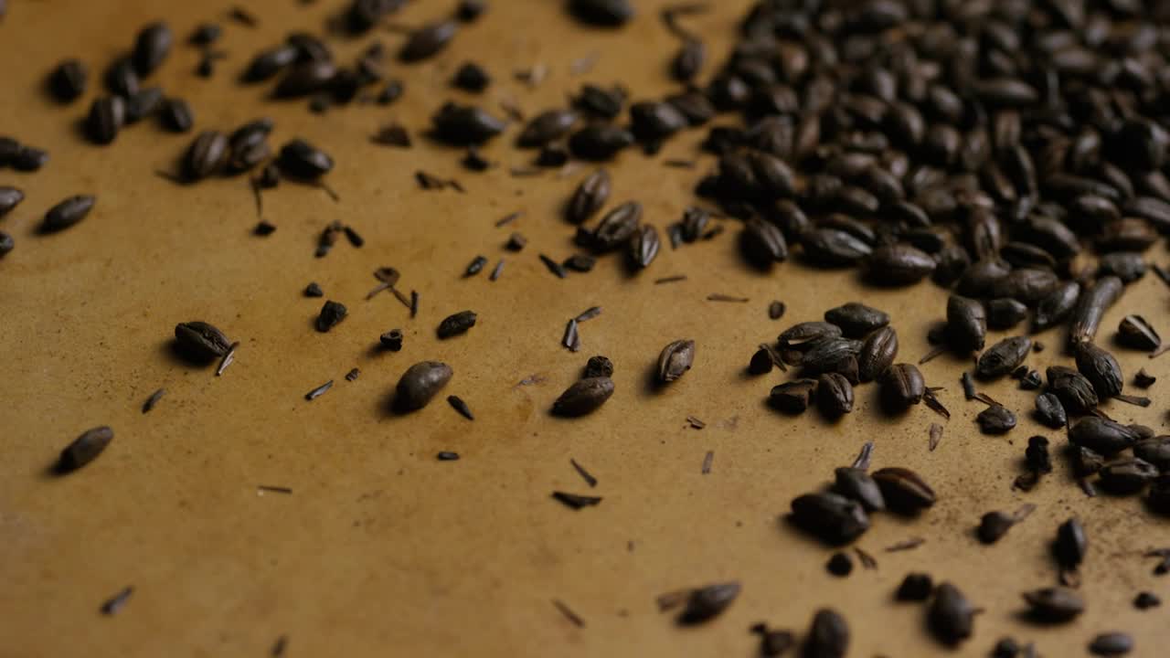 Stock Video Black Barley On A Brown Surface Live Wallpaper For PC - Free Download