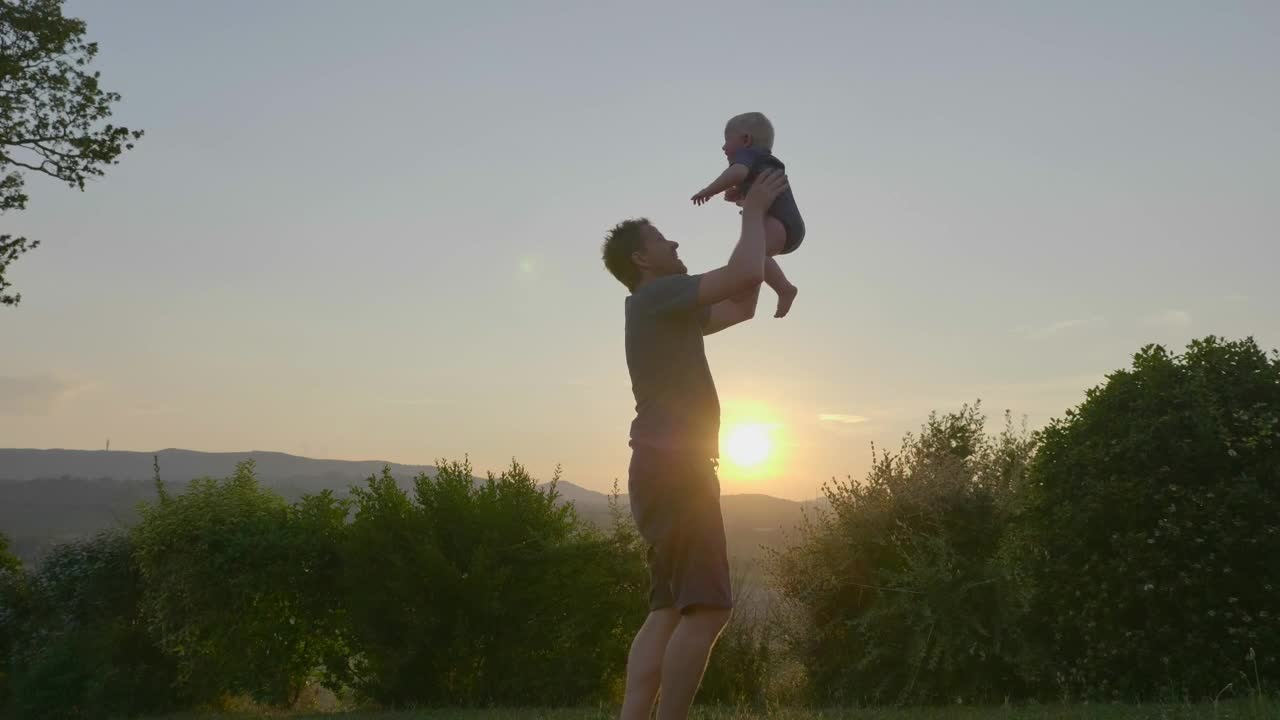 Stock Video Father And His Baby At Sunset Live Wallpaper For PC - Free Download