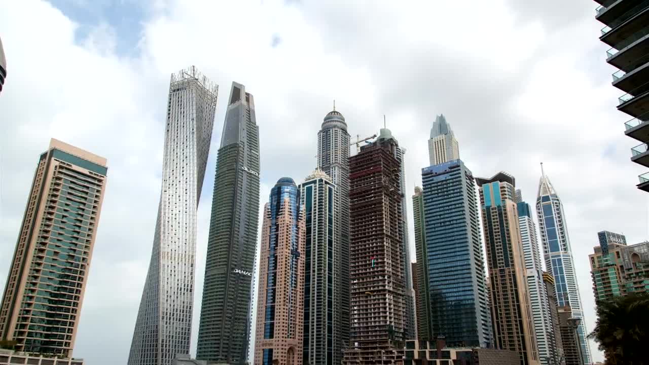 Stock Video Dubai Marina Skyscrapers Time Lapse Live Wallpaper For PC - Free Download