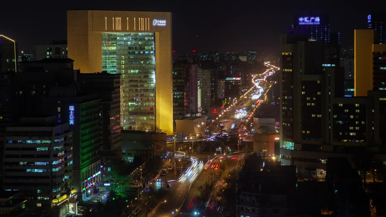 Video Stock Busy Road At Night And Buildings In Beijing Live Wallpaper For PC - Free Download