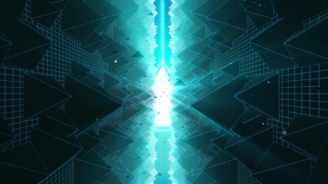 Stock Video Cyberpunk Stage Full Of Pyramids Loop Video Live Wallpaper For PC - Free Download