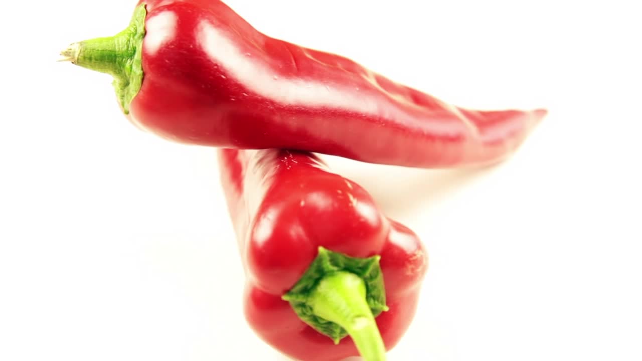 Video Stock Red Peppers Rotating On White Live Wallpaper Free - Free Download