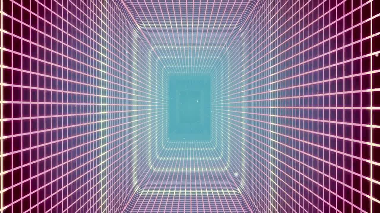 Free Stock Video Retro Virtual Tunnel Simulating Artificial Intelligence Live Wallpaper - Free Download